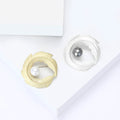 Matte Gold Silver Alloy Curved Leaf Brooch For Elegant Apparel view 2