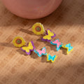 Fresh Sunflower Acrylic Butterfly Drop Earrings Colorful Dopamine Girls Dangle Fashion Earrings view 2