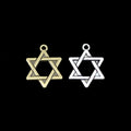 Open Star Hexagram Metal Charms in Three Vintage Finishes view 3