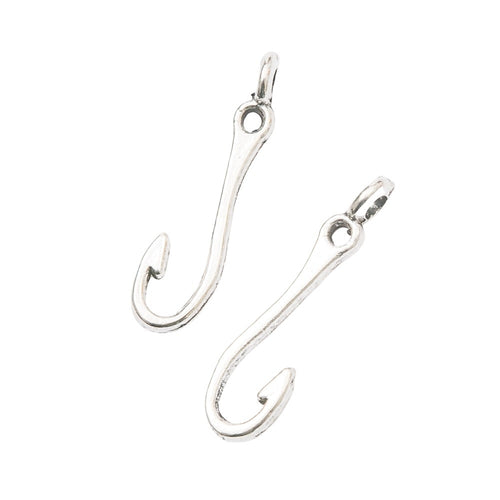 Zinc Alloy Fish Hook Charm Pendant for DIY Necklace Bracelet Jewelry Making