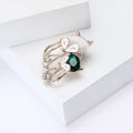 Vintage Alloy Rhinestone Fox Brooch Pin For Women's Apparel view 3