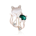 Vintage Alloy Rhinestone Fox Brooch Pin For Women's Apparel view 1