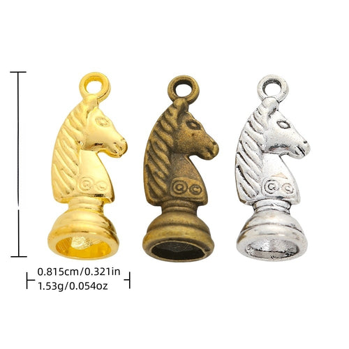 Zinc Alloy Chess Piece Charm Pendant No.470998 for DIY Necklace Bracelet Jewelry Making