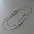 French Light Luxury Long Faux Pearl Sweater Necklace Geometric Round Minimalist Fashion Jewelry view 4