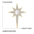 Alloy Rhinestone Cross Star Brooch Pin For Womens Fashion view 6