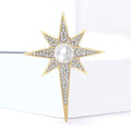 Alloy Rhinestone Cross Star Brooch Pin For Womens Fashion view 4