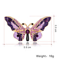 Blue Gold Tone Butterfly Enamel Two Designs Metal Brooch Pin view 5