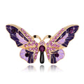 Blue Gold Tone Butterfly Enamel Two Designs Metal Brooch Pin view 7