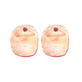 Irregular Oval Resin Stud Earrings With Silver Needle Posts, Elegant Geometric Statement Ear Jewelry view 5