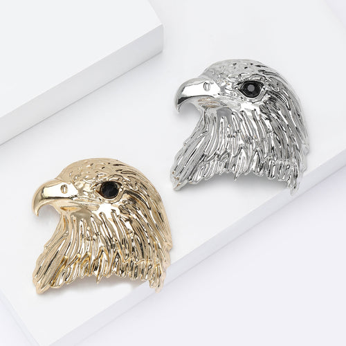 Alloy Eagle Head Brooch Pin For Trendy Suits And Coats