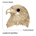Alloy Eagle Head Brooch Pin For Trendy Suits And Coats view 5