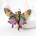 Purple Gold Tone Butterfly Enamel Metal Brooch Pin 4.2 x 4.8 cm view 4