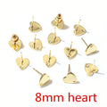 Gold Plated Stainless Steel Stud Earring Base With Loop Multiple Sizes For DIY Ear Jewelry Stud Earrings view 4