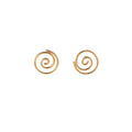 Elegant Gold Alloy Hollow Spiral Swirl Circle Studs Minimalist Metal Hoop Style Fashion Earrings view 5