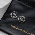 Elegant Gold Alloy Hollow Spiral Swirl Circle Studs Minimalist Metal Hoop Style Fashion Earrings view 4