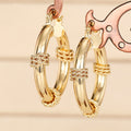 Geometric Hoop Ear Cuffs, Light Luxury Niche Fashion Earrings For European And Middle East Markets view 2