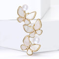 Alloy Three Shell Butterfly Brooch Pin For Women's Fashion Apparel view 2