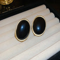 Oval Resin Stud Earrings For Women, Geometric Statement Light Luxury Designer Style view 4