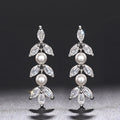 Luxury Long Bar Tassel Drop Earrings With Floral Beads Elegant Statement Jewelry For Women view 1