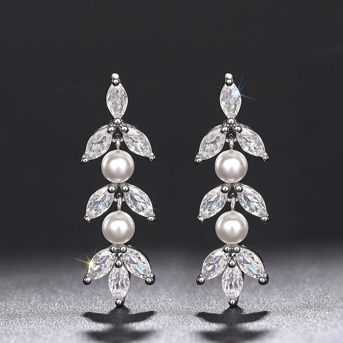 Luxury Long Bar Tassel Drop Earrings With Floral Beads Elegant Statement Jewelry For Women