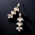 Luxury Long Bar Tassel Drop Earrings With Floral Beads Elegant Statement Jewelry For Women view 3