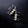 Luxury Long Bar Tassel Drop Earrings With Floral Beads Elegant Statement Jewelry For Women view 4