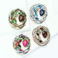 Alloy Crystal Glass Bird Nest Brooch For Women Apparel view 2