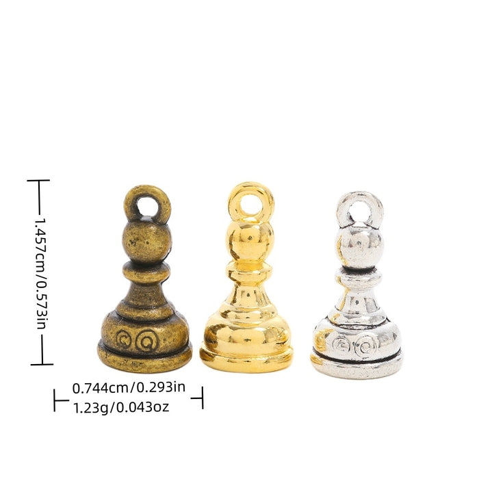 Zinc Alloy Chess Piece Charm Pendant No.560713 for DIY Necklace Bracelet Jewelry Making