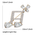 Alloy Rhinestone Butterfly Music Note Brooch Pin For Womens Apparel view 5