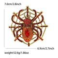 Alloy Rhinestone Spider Web Brooch For Creative Apparel Decoration view 6