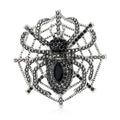 Alloy Rhinestone Spider Web Brooch For Creative Apparel Decoration view 1