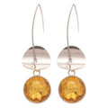 Chic Alloy Rhinestone Sequin Tassel Drop Earrings Geometric Round Fashion Jewelry For Women view 5