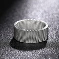 Minimalist Woven Texture Ring, Unisex Versatile Jewelry For Daily Wear And Casual Matching view 4