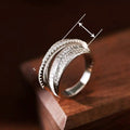 New Multi Layer Sparkling Ring Fashion Engagement Dinner Accessory Fine Popular Finger Ring view 4