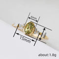 Elegant Geometric Zircon Ring For Women, Court Style Luxury Daily Wear Jewelry Accessory view 4