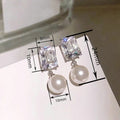 Light Luxury Faux Pearl Drop Earrings For Women, Elegant Sweet Lady Fashion Jewelry Earwear view 4