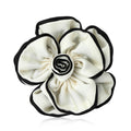 14K Gold Plated Fabric Flower Brooch Pin For Women's Apparel view 1