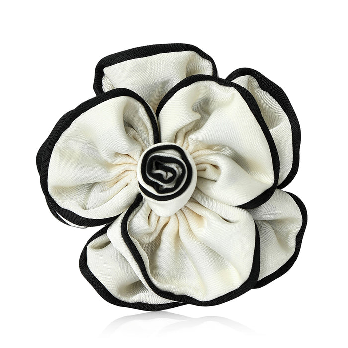 14K Gold Plated Fabric Flower Brooch Pin For Women's Apparel