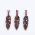 Openwork Feather Charm in 8 Metal Finishes for Jewelry Making view 12