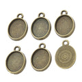 Small Oval Cabochon Tray in 2 Metal Finishes for Jewelry Making view 6