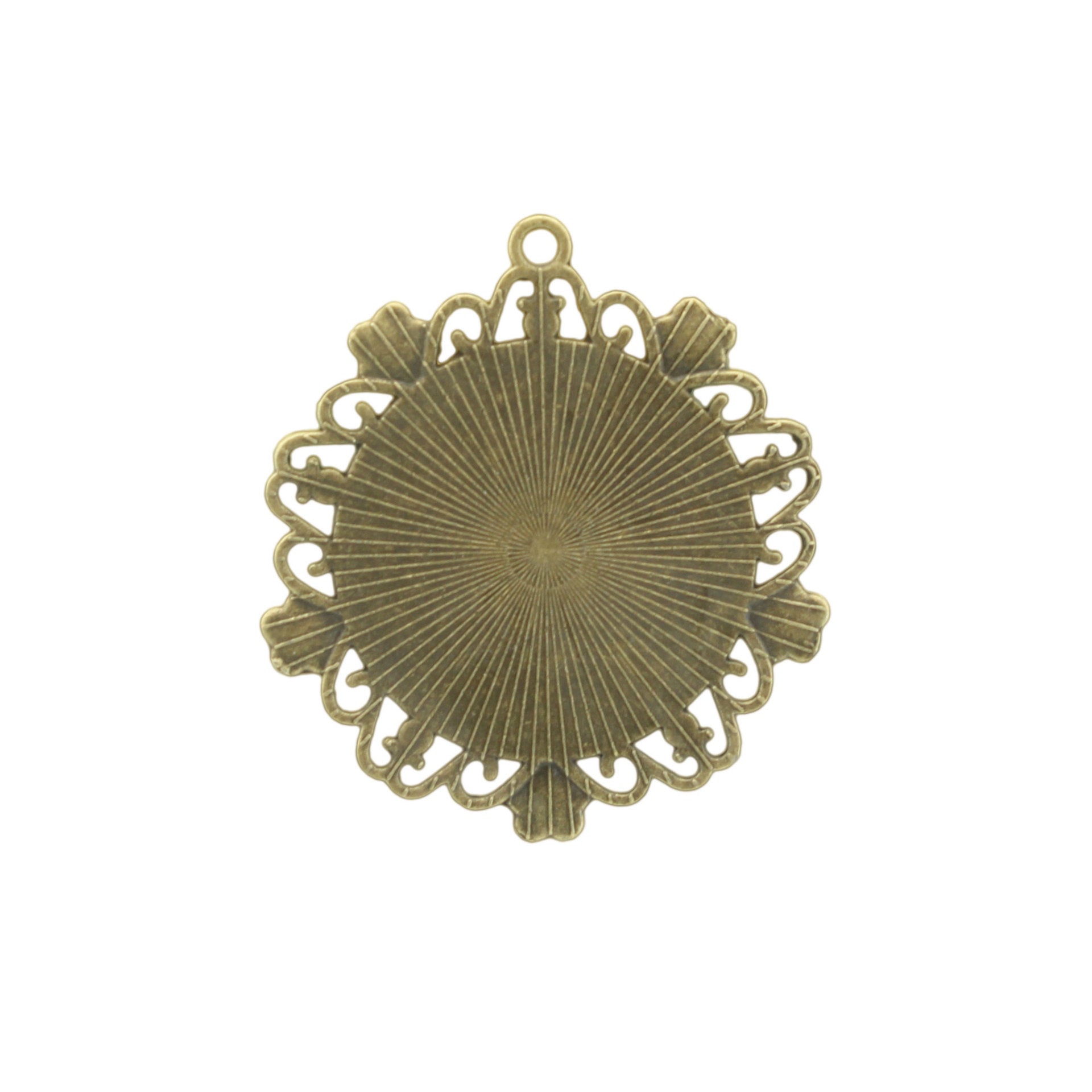 44mm Flower Cabochon Tray Pendant Base for 30mm Cabochon