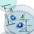 Metal Edged Floral Jewelry Set With Morning Glory Flower Design, Fresh Pastoral Daily Wear view 4