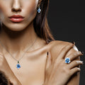Metal Edged Floral Jewelry Set With Morning Glory Flower Design, Fresh Pastoral Daily Wear view 3