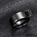 Minimalist Fashion Ring With Inner Diagonal Texture Engraving, Trendy Personality Finger Band view 4
