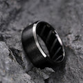 Minimalist Fashion Ring With Inner Diagonal Texture Engraving, Trendy Personality Finger Band view 2