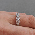 Classic Round Zircon Ring For Women, Shiny Geometric Designer Finger Ring For Daily Wear view 2