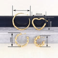 Middle Eastern Statement Geometric Jewelry Set With Heart Design Elegant Ear Cuff Earrings view 3
