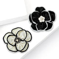 Metal Fabric Flower Brooch Pin For Elegant Womens Apparel Decoration view 2