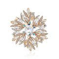 Alloy Rhinestone Glass Brooch Pin For Womens Suits And Dresses view 1
