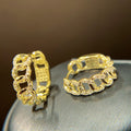 French Elegant Hoop Earrings For Women, Sparkling Ring Buckle Niche Fashion Jewelry view 1